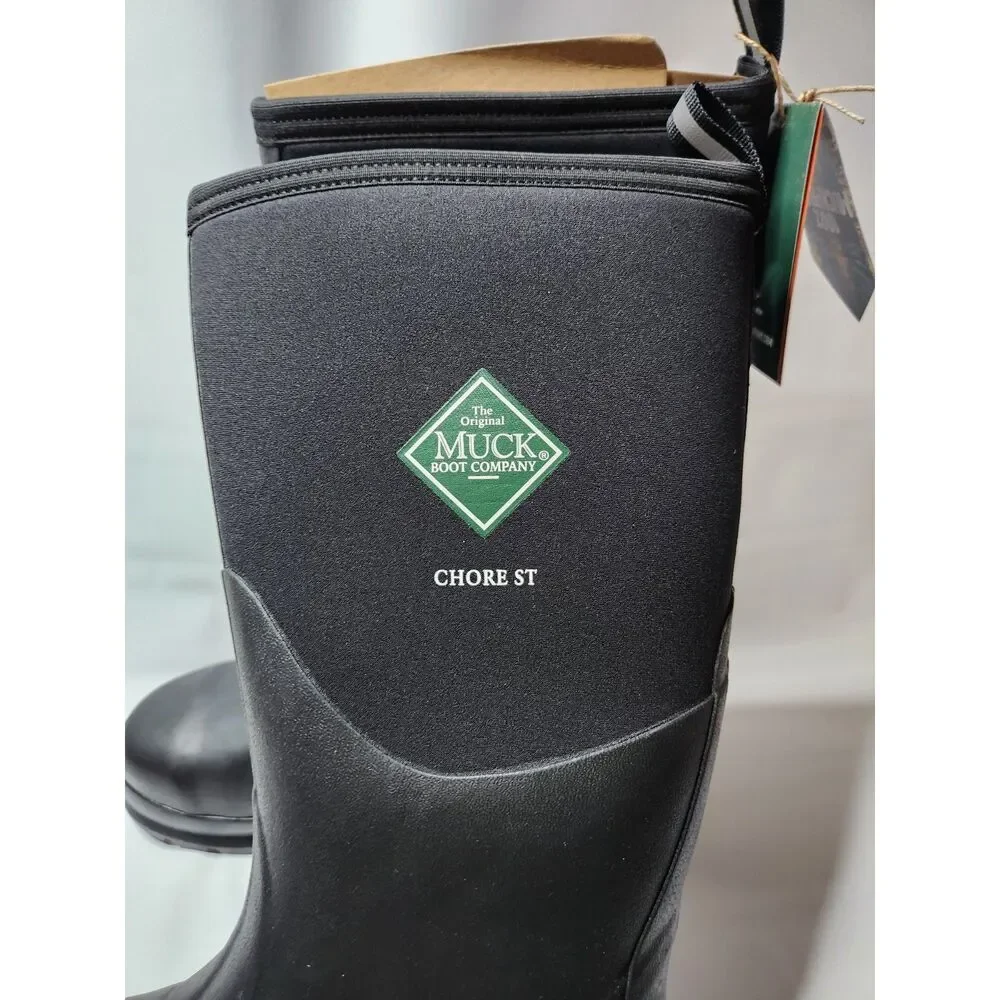 Muck Boot Chore Classic Steel Toe Men’s Size 12 Black